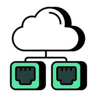 Perfect design icon of cloud ports vector