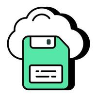 Vector design of cloud floppy
