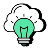 un icono diseño de nube idea vector