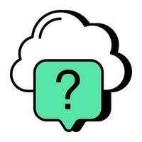 Modern design icon of cloud unknown chat vector