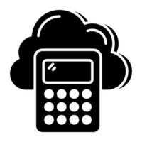 An icon design of cloud calculator vector