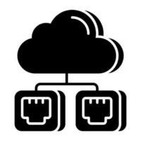 Perfect design icon of cloud ports vector