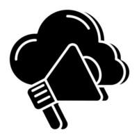 Perfect design icon of cloud announcement vector