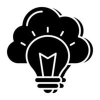 un icono diseño de nube idea vector