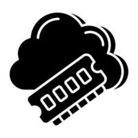 Modern design icon of cloud ram vector