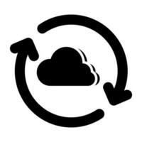 Unique design icon of cloud update vector