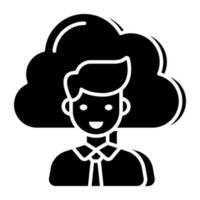 Modern design icon of cloud user vector