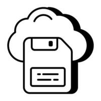 Vector design of cloud floppy