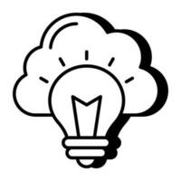 An icon design of cloud idea vector