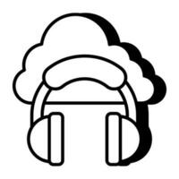 An icon design of cloud listening vector