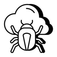 A trendy vector design of cloud bug