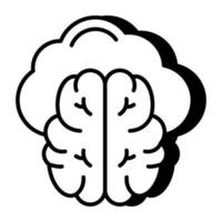 Editable design icon of cloud intelligence vector