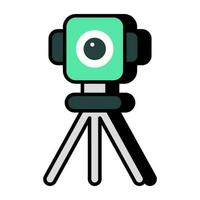 Premium download icon of tripod camera vector