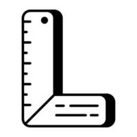 A linear design icon of L scale vector