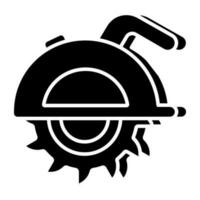 Editable design icon of circular saw vector