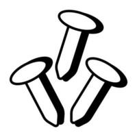A perfect design icon of iron nails vector