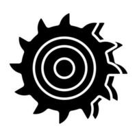 Editable design icon of circular saw vector