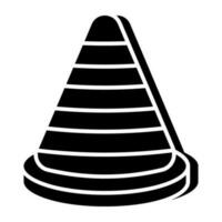 Trendy vector design of construction cone