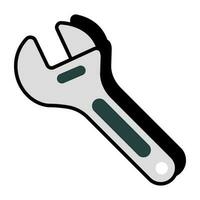 Editable design icon of wrench vector