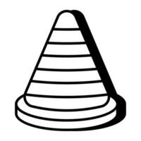 Trendy vector design of construction cone