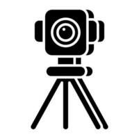 Premium download icon of tripod camera vector