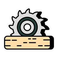 Editable design icon of circular saw vector