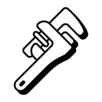 A unique design icon of pipe wrench vector