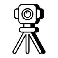 Premium download icon of tripod camera vector