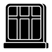 Editable design icon of window vector