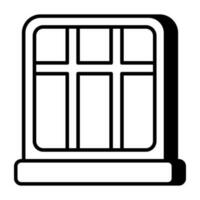 Editable design icon of window vector