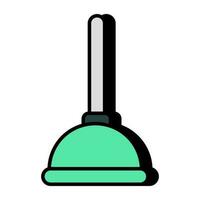 Editable design icon of plunger vector