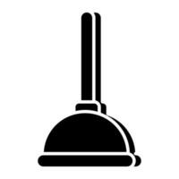Editable design icon of plunger vector