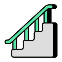 icono de diseño creativo de escaleras vector