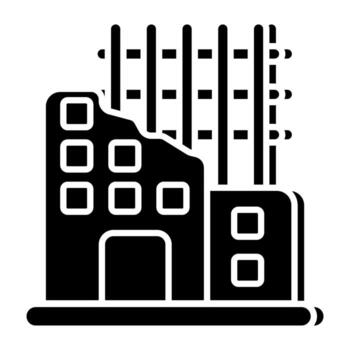 vector diseño de edificio andamio, plano icono