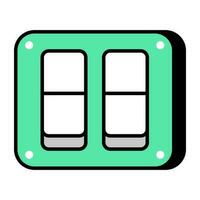 A creative design icon of electric buttons vector