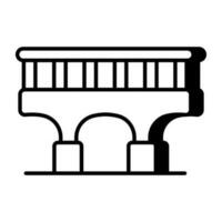 Editable design icon of bridge vector