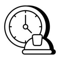 Conceptual flat design icon of work time vector