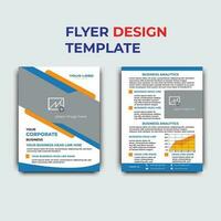 Corporate Two Page business flyer and brochure cover page template design for print. vector