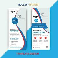 Roll up business template layout brochure leaflet-vector, abstract background, modern x-banner, rectangle size vector