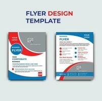Corporate Two Page business flyer and brochure cover page template design for print. vector