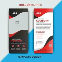 Real estate agency roll up banner design or pull up banner template vector