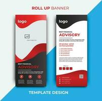Roll up business template layout brochure leaflet-vector, abstract background, modern x-banner, rectangle size vector
