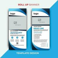 Roll up business template layout brochure leaflet-vector, abstract background, modern x-banner, rectangle size vector