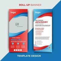 Roll up business template layout brochure leaflet-vector, abstract background, modern x-banner, rectangle size vector