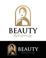 Beautiful Hijab Woman Logo Template vector