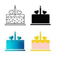 Abstract Birthday Cake Silhouette Illustration vector