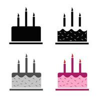 Abstract Cake Silhouette Illustration vector