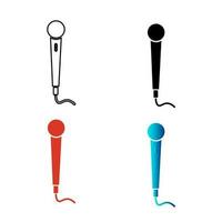 Abstract Classic Microphone Silhouette Illustration vector