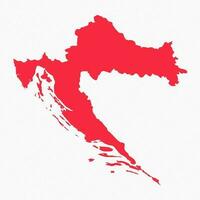 Abstract Croatia Simple Map Background vector