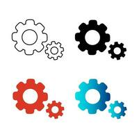 Abstract Gear Silhouette Illustration vector